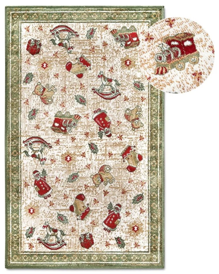 Zielony dywan z mieszanki bawełny ze świątecznym motywem 50x80 cm Toy's Delight Green Christmas – Villeroy&amp;Boch