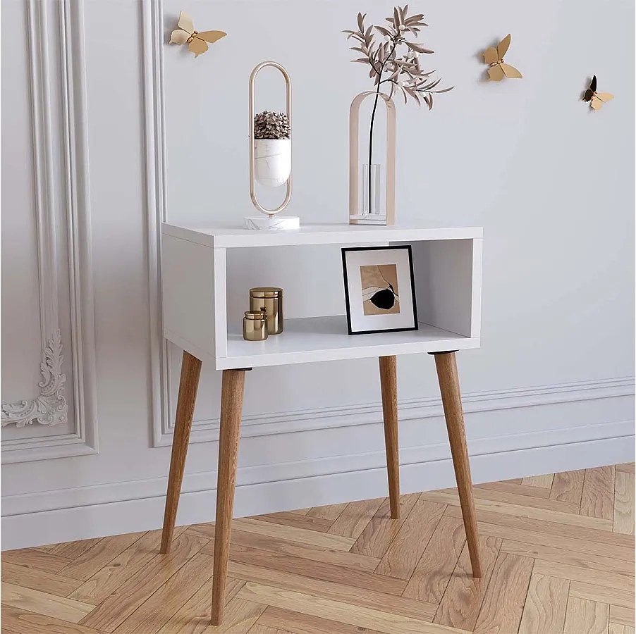 Drewniany stół boczny stolik nocny Singol M