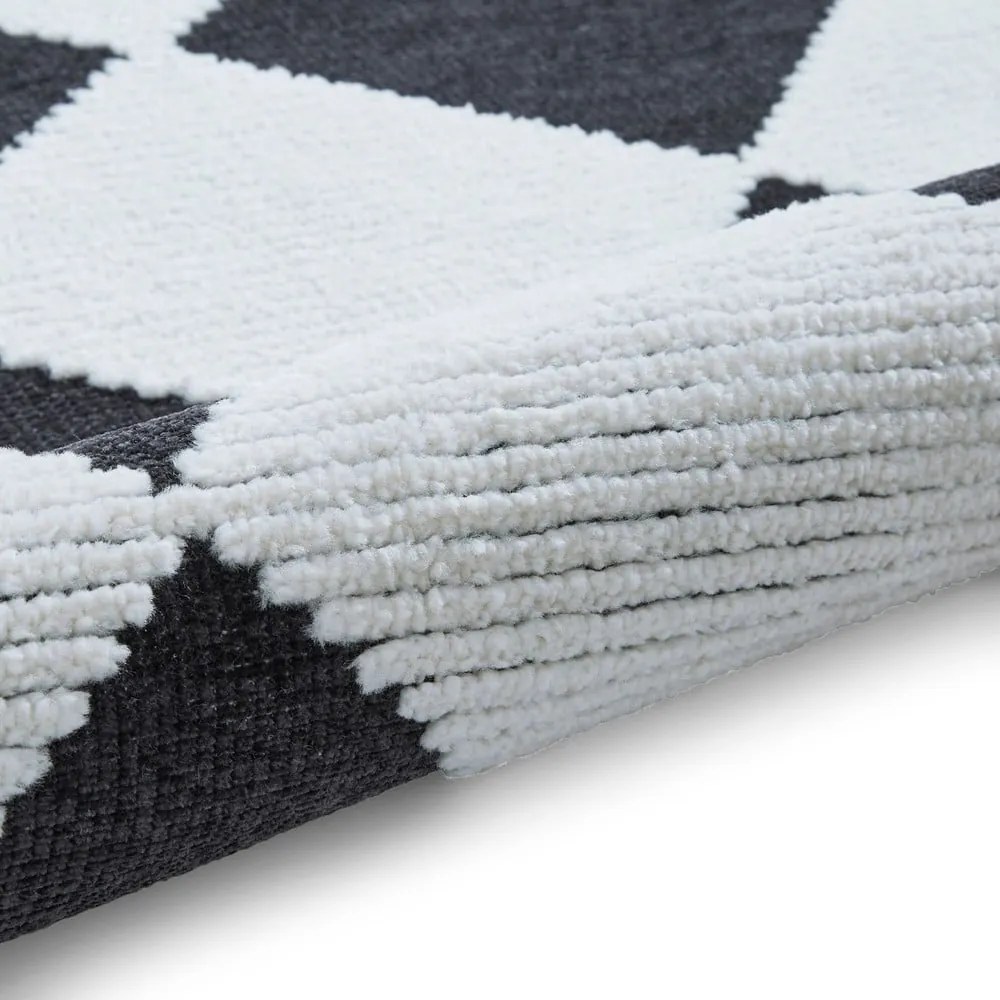Czarno-biały dywan odpowiedni do prania 200x290 cm Lyna Charcoal&amp;White – Think Rugs