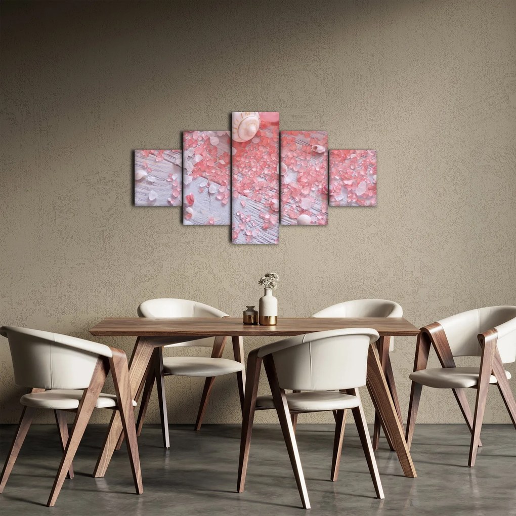 Obraz - Nadmorska atmosfera w różowych odcieniach (125x70 cm)