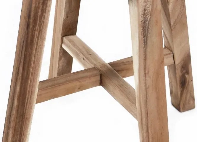 Taboret okrągły z drewna suar DIVERO