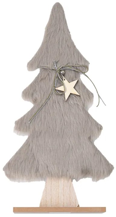 Choinka dekoracyjna z futerkiem LUSH 28 cm - różne kolory Kolor: Brązowy