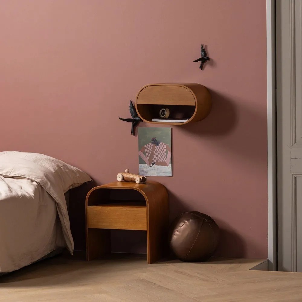 Szafka nocna z półką w naturalnym kolorze Momo – WOOOD