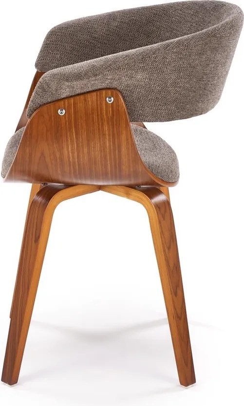 Krzesło z giętej sklejki w kolorze orzechowym K545 Halmar