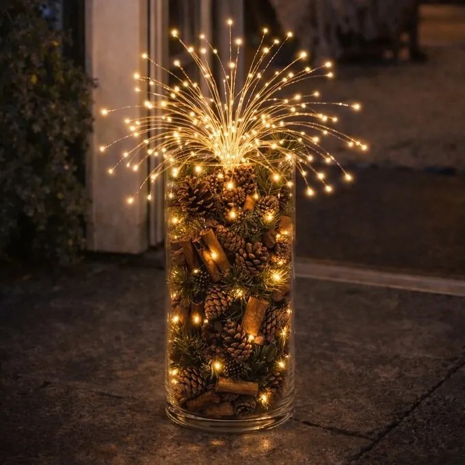 Oświetlenie LED Starlight, ciepła biała, 8 funkcji, 25 x 54 x 25 cm