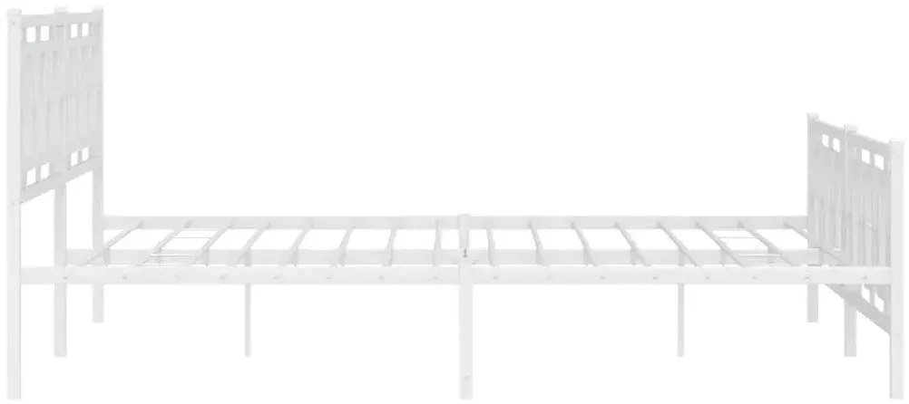 Białe metalowe łóżko małżeńskie 180x200 cm B9-T48