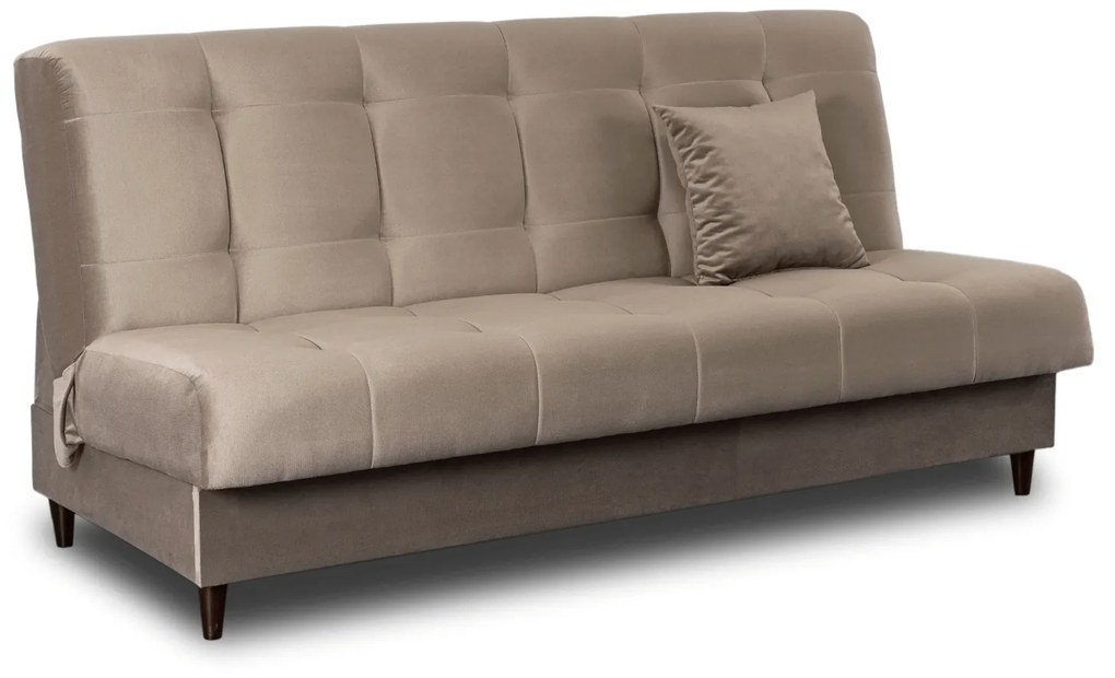 Sofa z Funkcją Spania LIMA Rozkładana Wersalka Dwuosobowa Beżowa Nowoczesna do Salonu