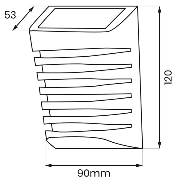 Kinkiet ogrodowy Solarny Strip 3000K