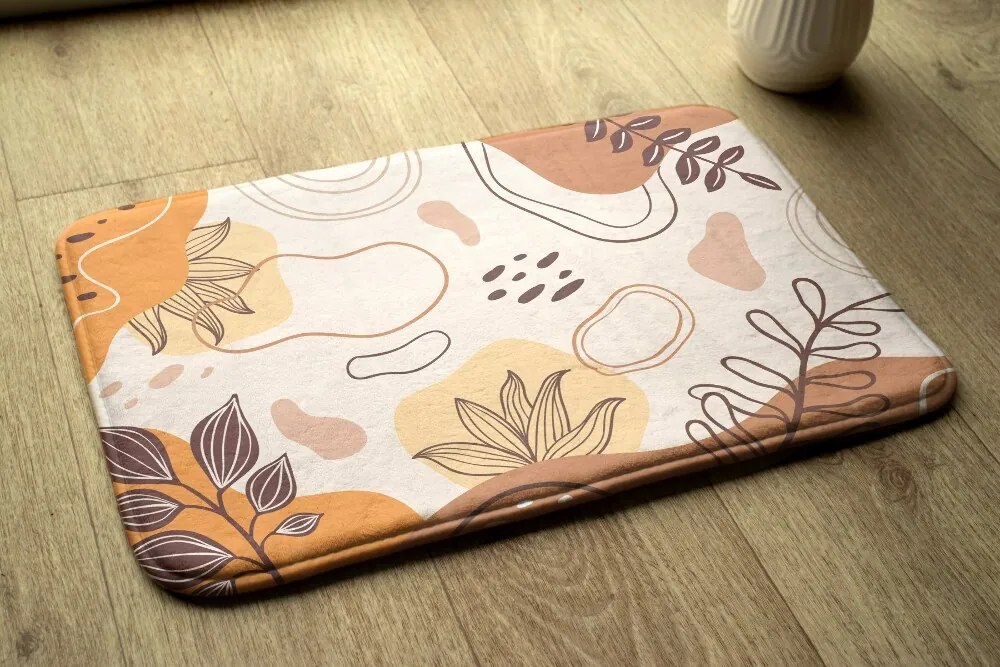 Dywanik antypoślizgowy do łazienki Dywanik antypoślizgowy do łazienki Kwiatowe Abstrakcje