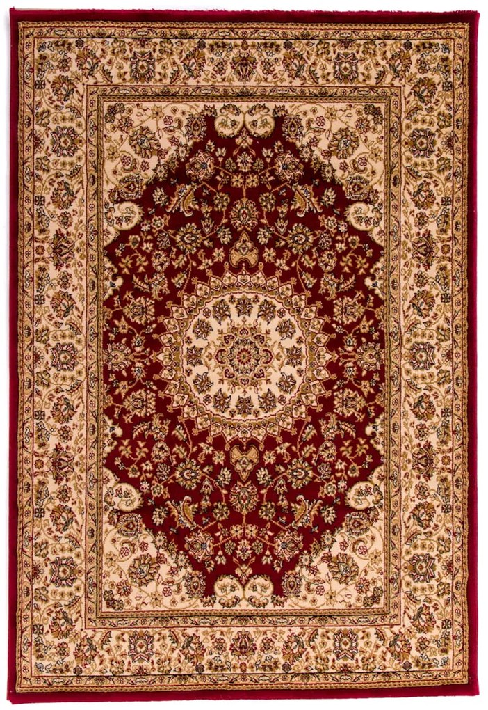Dywan klasyczny Venezia Ornament Kremowo Czerwony 80 cm x 150 cm