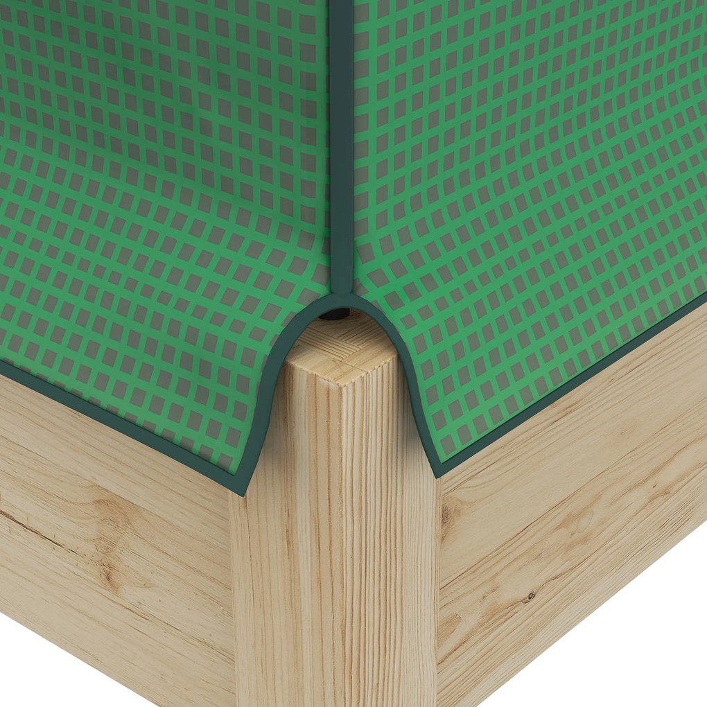 Outsunny Grządka Warzywna z Pokryciem Foliowym, Vliesem, Drewno Naturalne+Metal, 86 x 60 x 165cm