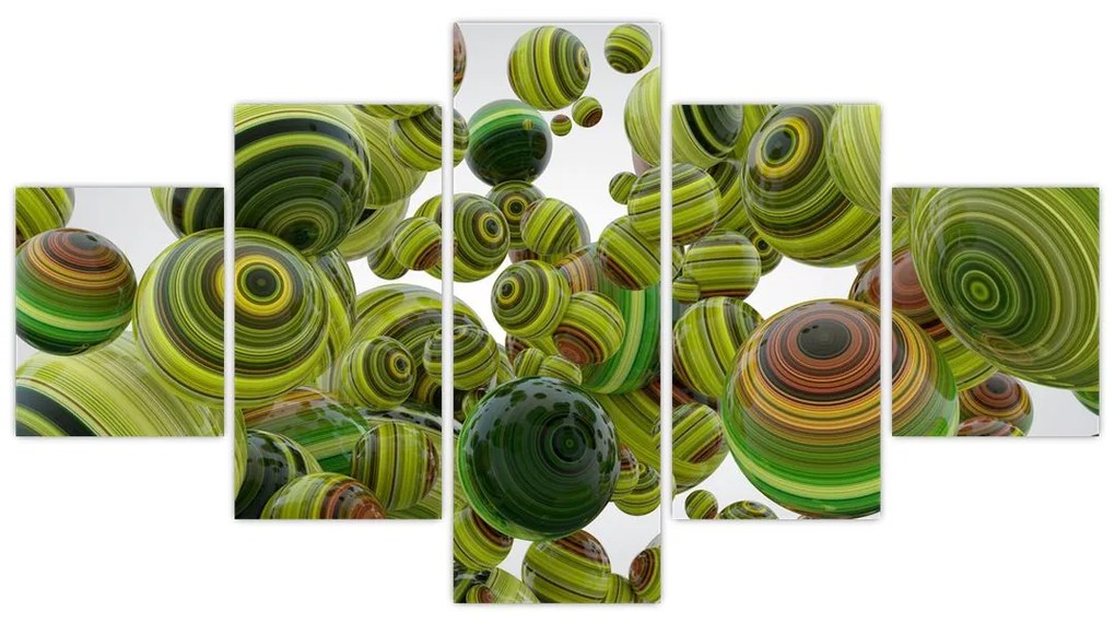 Obraz pasiastych kulek (125x70 cm)