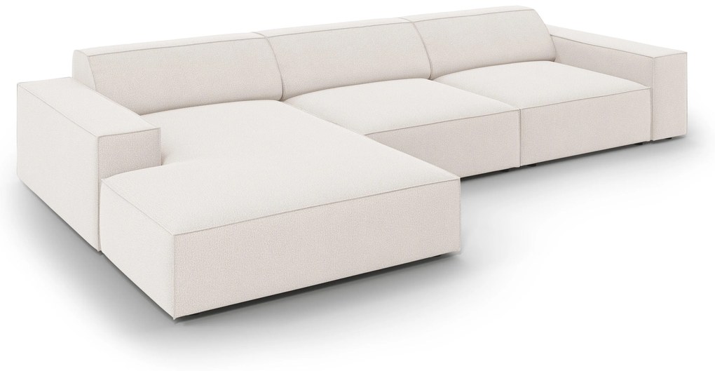 Narożnik lewostronny Jasny Beżowy tkanina strukturalna 284x166x70 cm JODIE od Micadoni