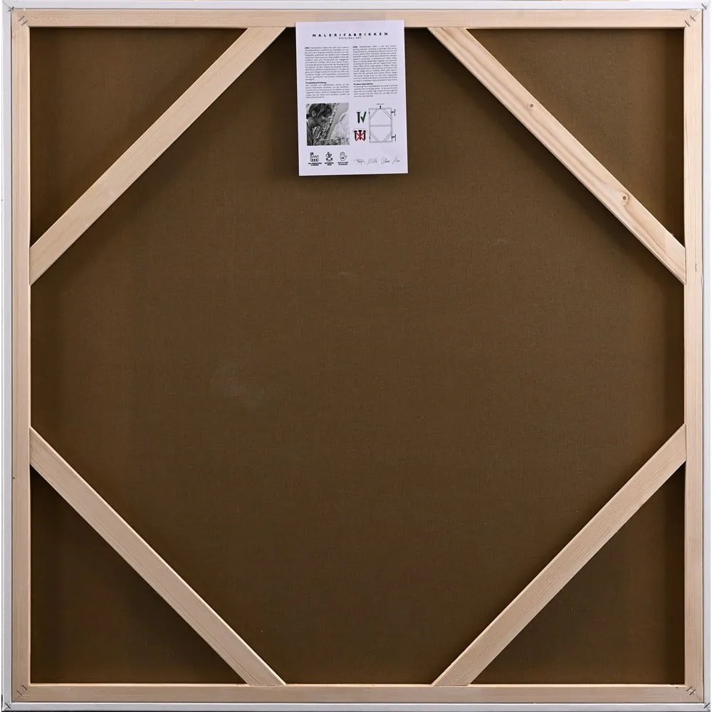 Obraz z ręcznie malowanymi elementami 102x102 cm Confidential Green – Malerifabrikken