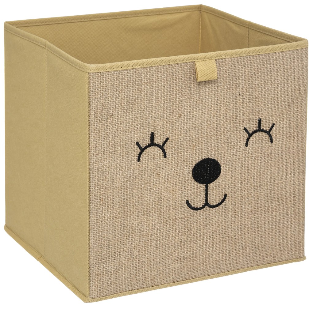 Pojemnik na zabawki jutowy HAPPY PUPPY, 29 x 29 cm