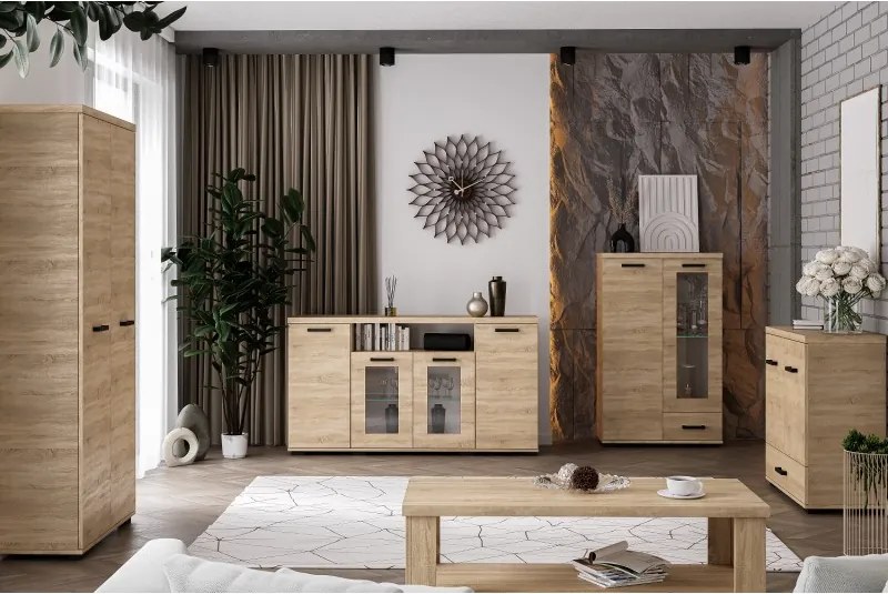 Pojemna biała komoda z 4 szufladami 120 cm do salonu