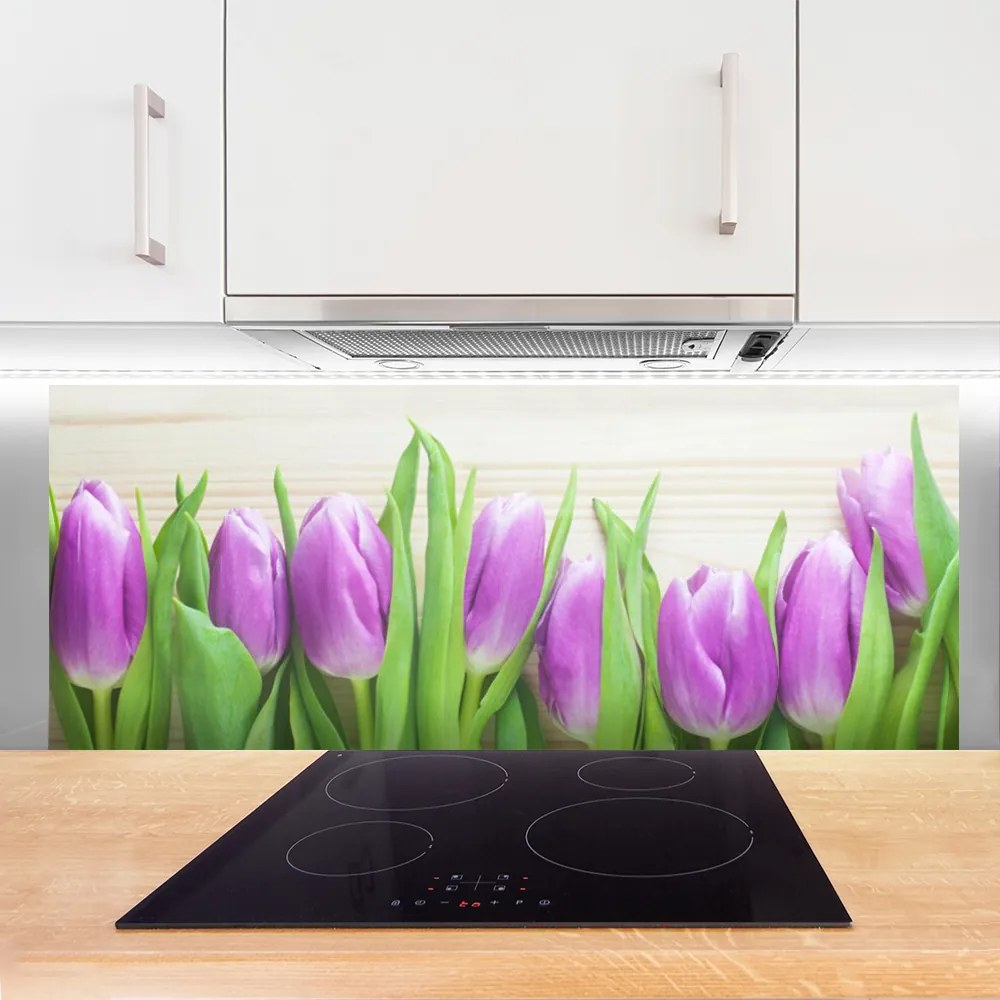 Panel nad blat kuchenny Elegancja Czerwonych Tulipanów