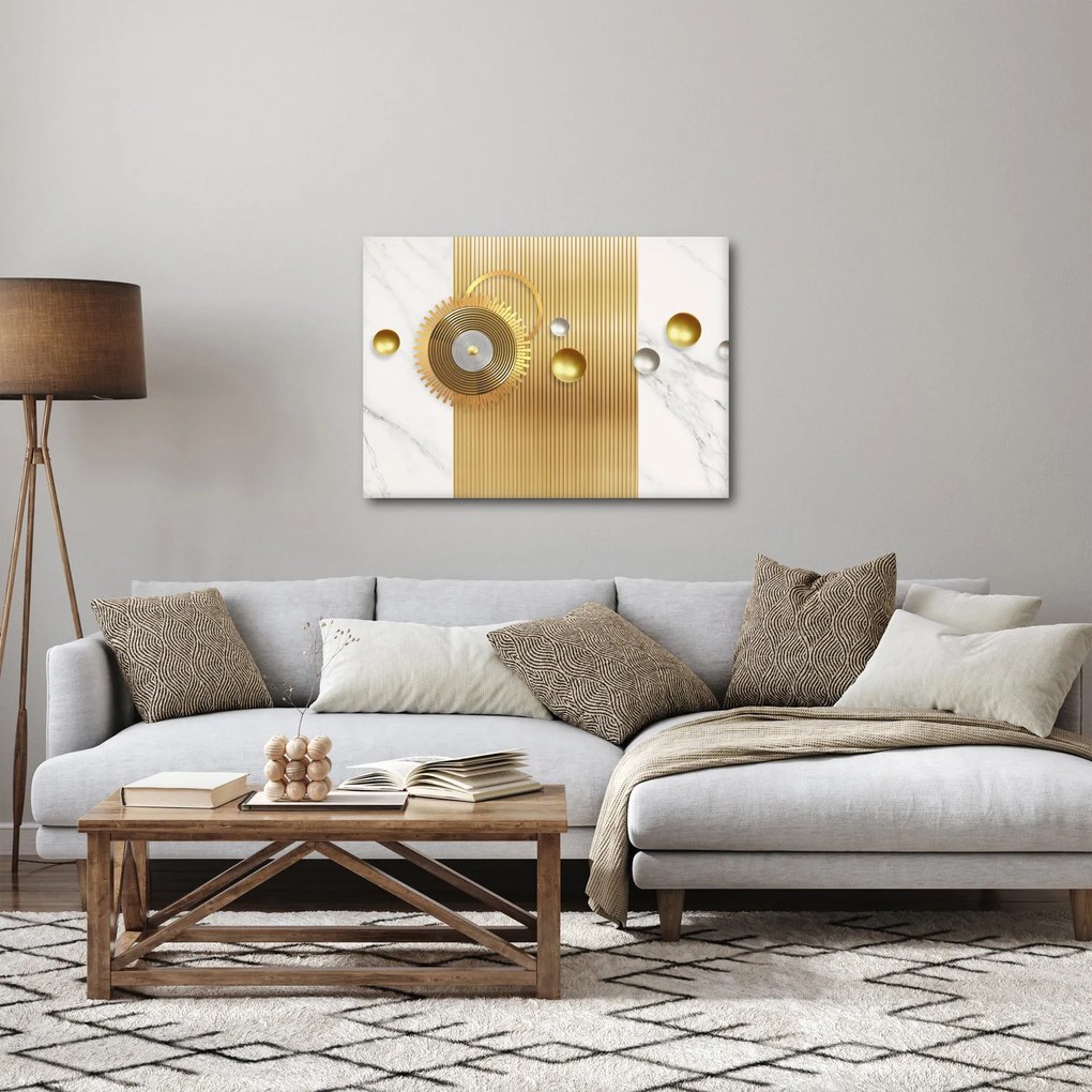 Obraz - Perły na marmurze (70x50 cm)