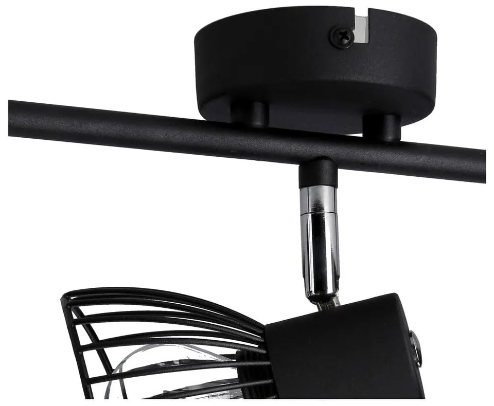 Czarna lampa sufitowa z metalowym kloszem 56x8 cm Fly – Candellux Lighting