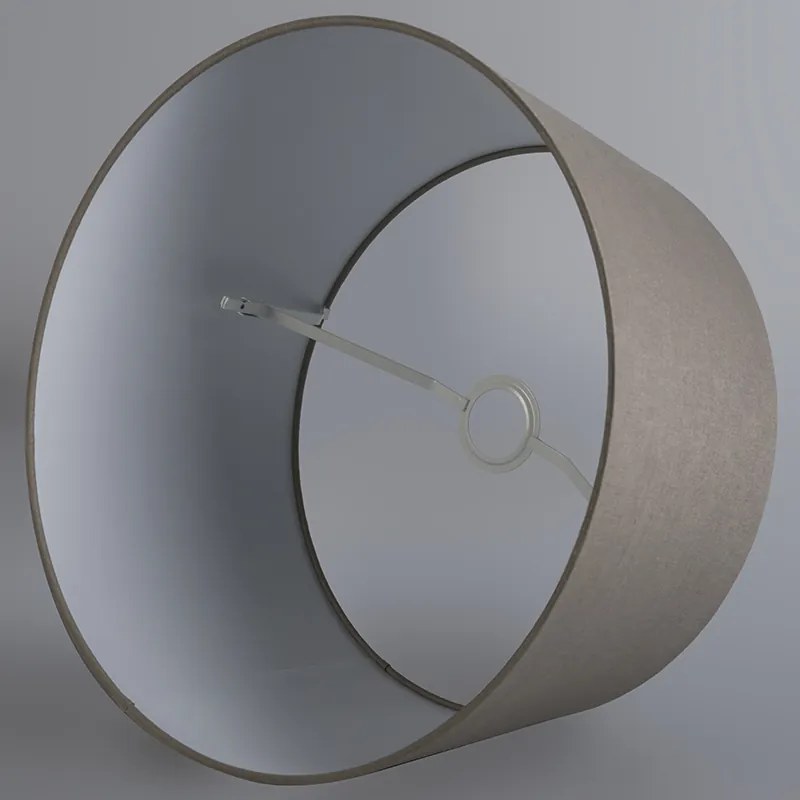 Nowoczesna lampa wisząca biała z abażurem 45 cm taupe - Combi 1