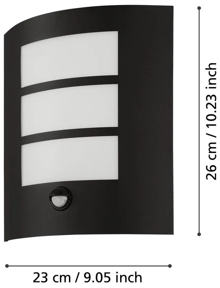 Zewnętrzna lampa ścienna (wysokość 26 cm) CITY – EGLO