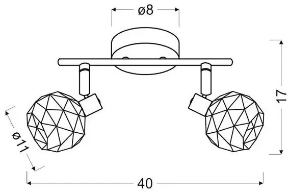 Podwójna industrialna lampa sufitowa na listwie - 3X V087 W6-B99