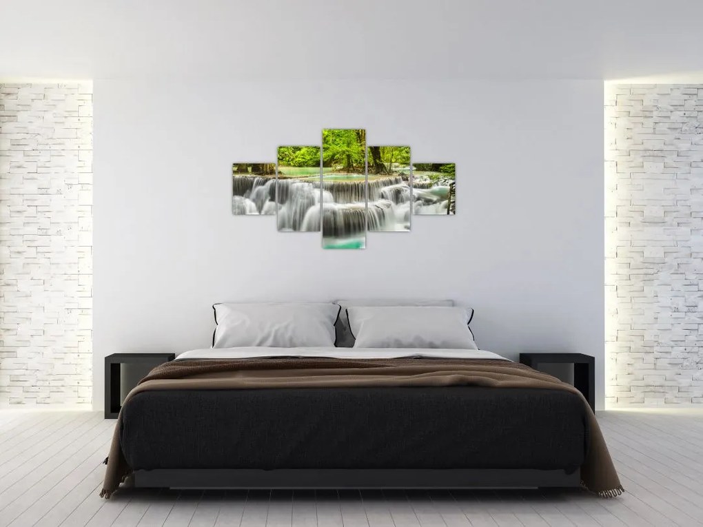 Obraz wodospadów (125x70 cm)