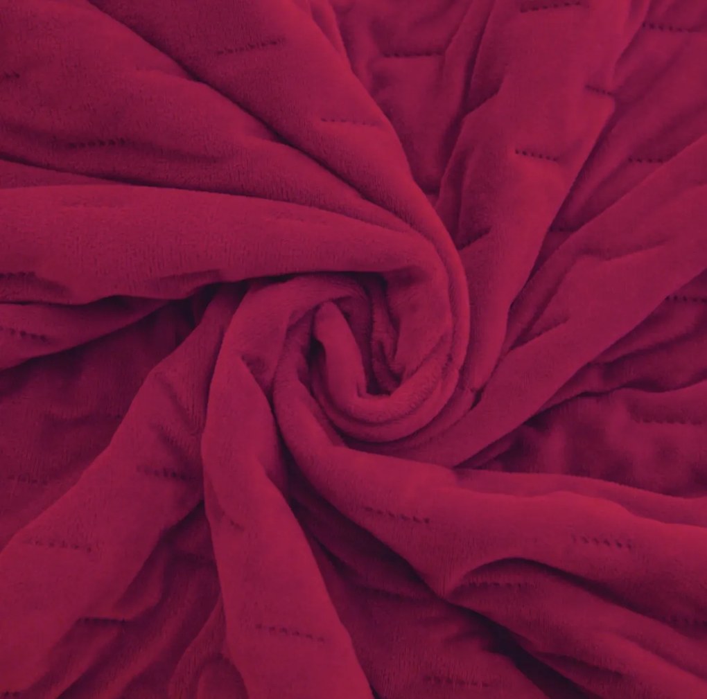 Aksamitna narzuta na łóżko ASTRALIA, ciemnoróżowa Rozmiar: 170 x 210 cm