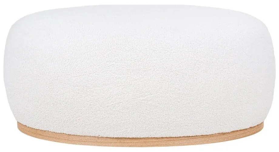 Biały puf z materiału bouclé Manhattan – House Nordic