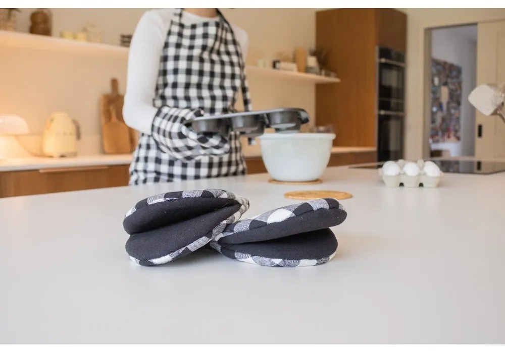 Bawełniana rękawice kuchenne zestaw 2 szt. Gingham – Tiseco Home Studio