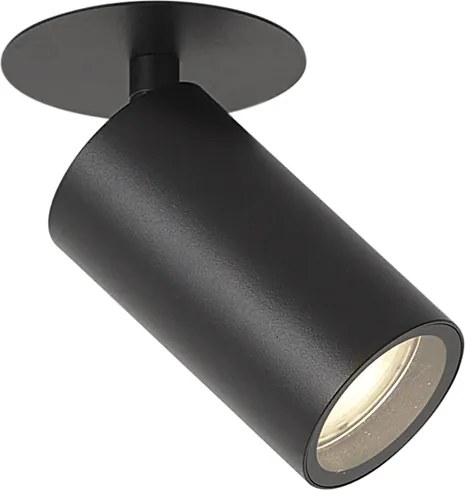 Nowoczesny reflektor wpuszczany czarny GU10 50 mm IP44 - Chels