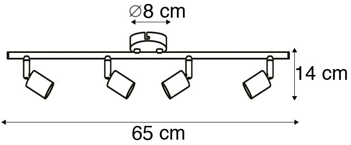 Inteligentny reflektor czarny, regulowany, w tym Wi-Fi GU10 - Jeany