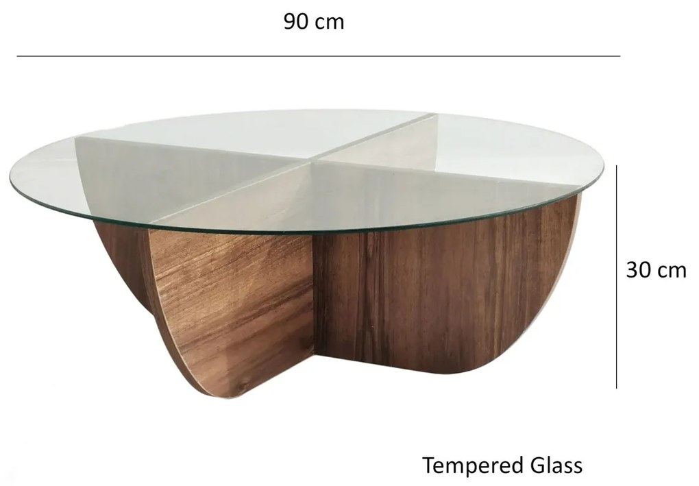 Stolik konferencyjny Lily Walnut