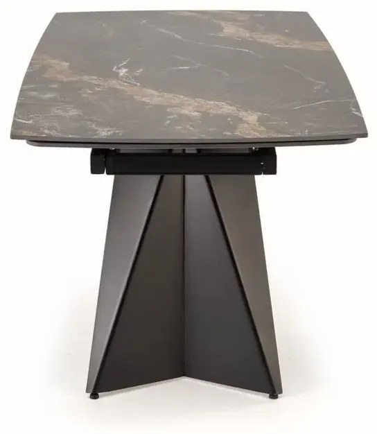 Stół rozkładany ARMANI 165(241)x90 czarny marmur/czarny HALMAR