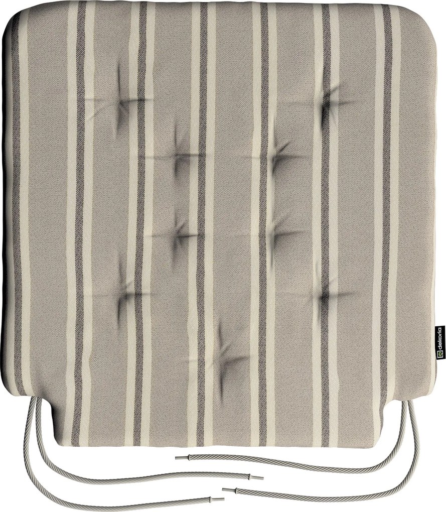 Poduszka na krzesło Olek kolor beżowy tkanina strukturalna, wzorzysta
