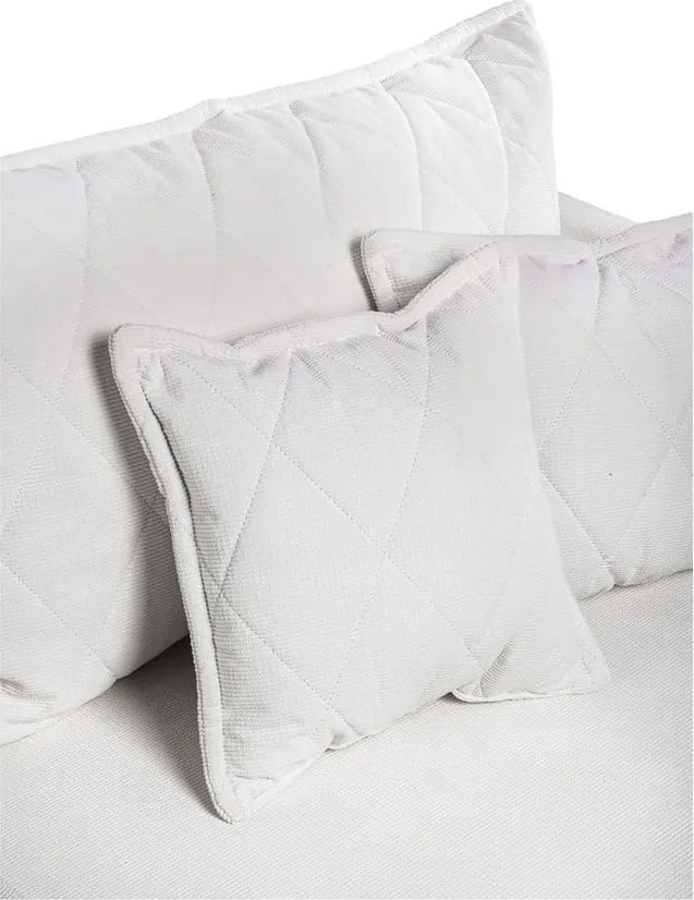 Biała sztruksowa rozkładana/ze schowkiem sofa 215 cm Bjork – Bonami Selection