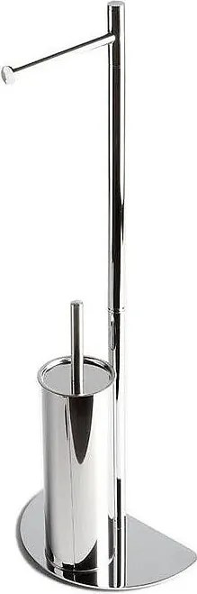 Metalowy uchwyt na papier toaletowy i szczotkę toaletową „Sophie” z podstawą w kształcie półksiężyca