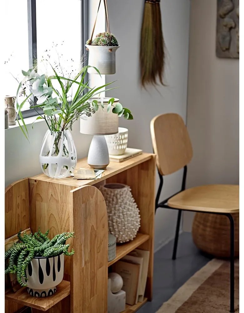 Biało-beżowa lampa stołowa z tekstylnym kloszem (wysokość 27,5 cm) Paprica – Bloomingville
