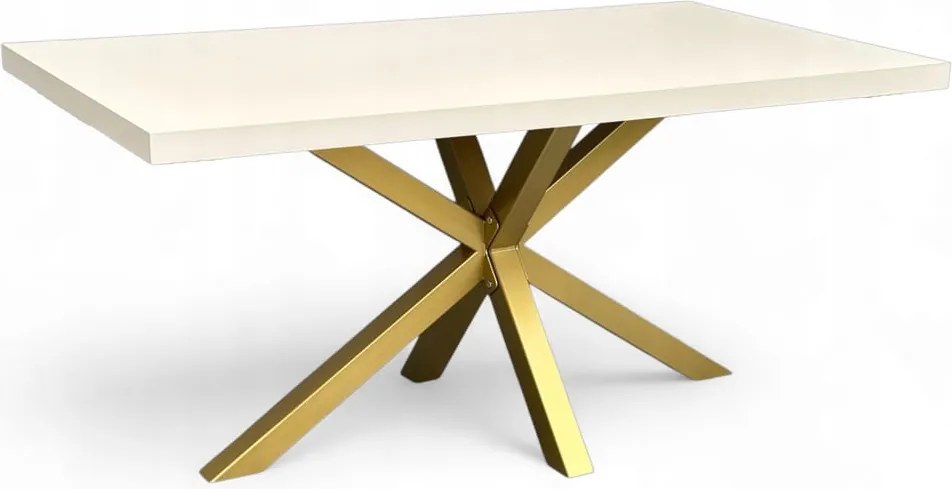 Stół KASZMIR nogi Metal Złoty Pająk 80x160 cm nierozkładany GLAMOUR