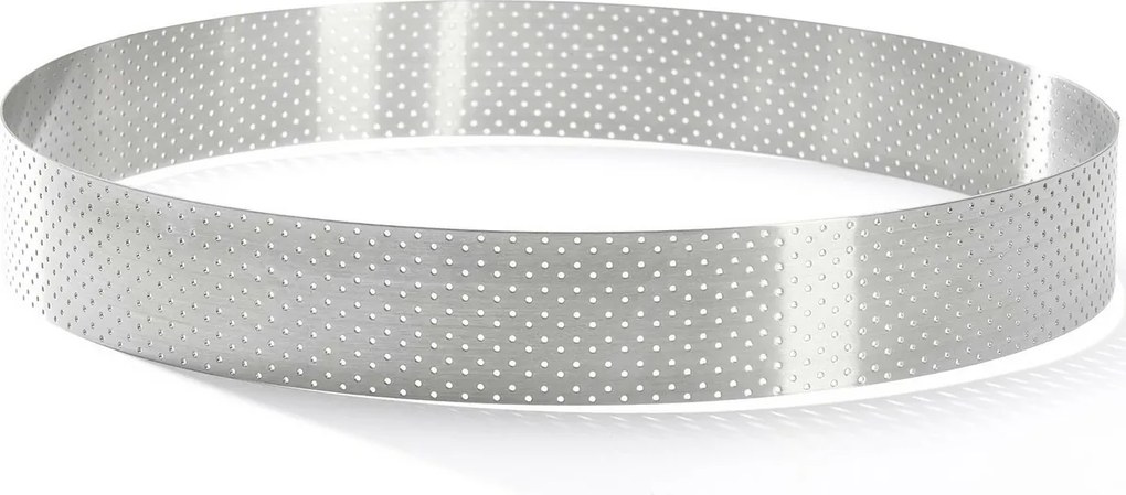 De Buyer 3098.09 perforowana okrągła rama do ciasta 24,5 cm, stal nierdzewna, 24,5 cm