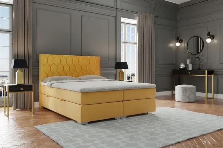 Łóżko małżeńskie boxspring Kallis 160x200 - 32 kolory