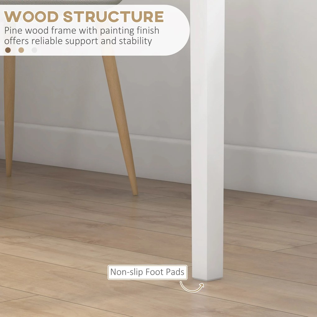 HOMCOM Stół kuchenny kwadratowy nowoczesny biały 75x75x76 cm do jadalni i kuchni | Aosom PL