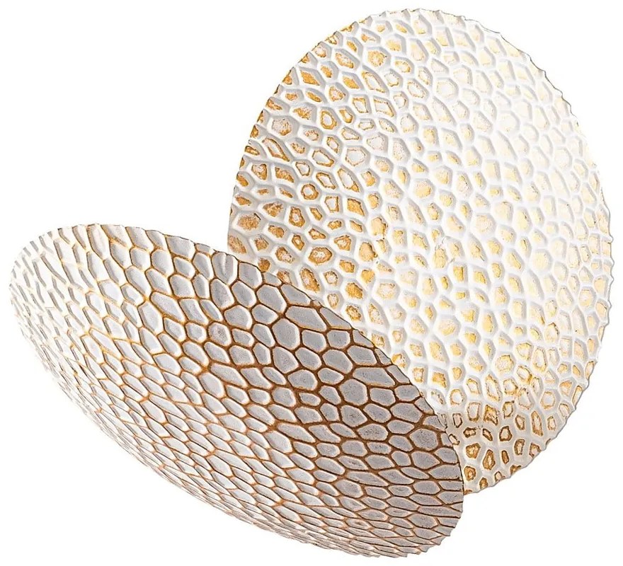 Kinkiet w biało-złotym kolorze LED ø 21 cm Yosma – Opviq lights