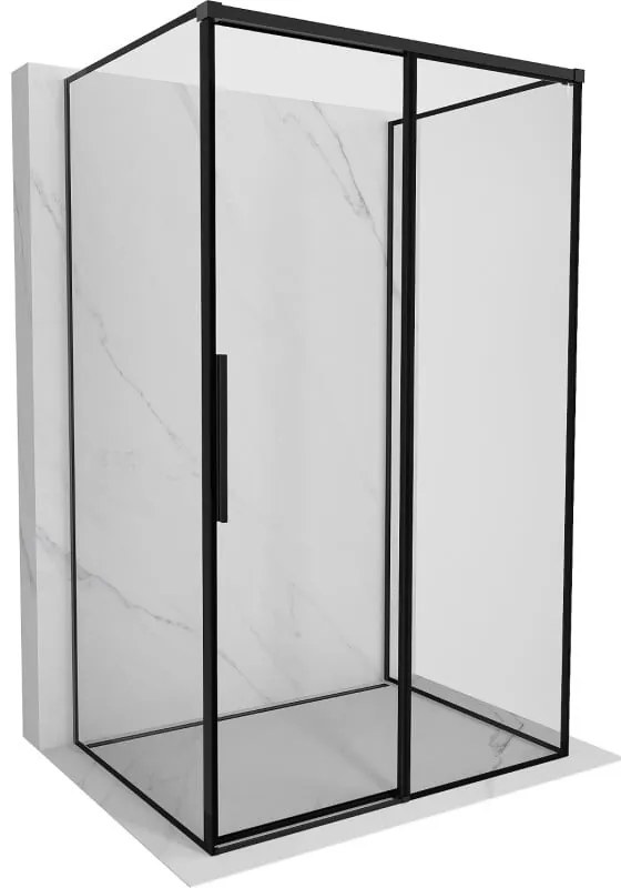 Mexen Rox-3S kabina prysznicowa 3-ścienna rozsuwana prawa 125 x 95 cm, czarna ramka, czarna - 8C2-125-095-70-70-3S-P