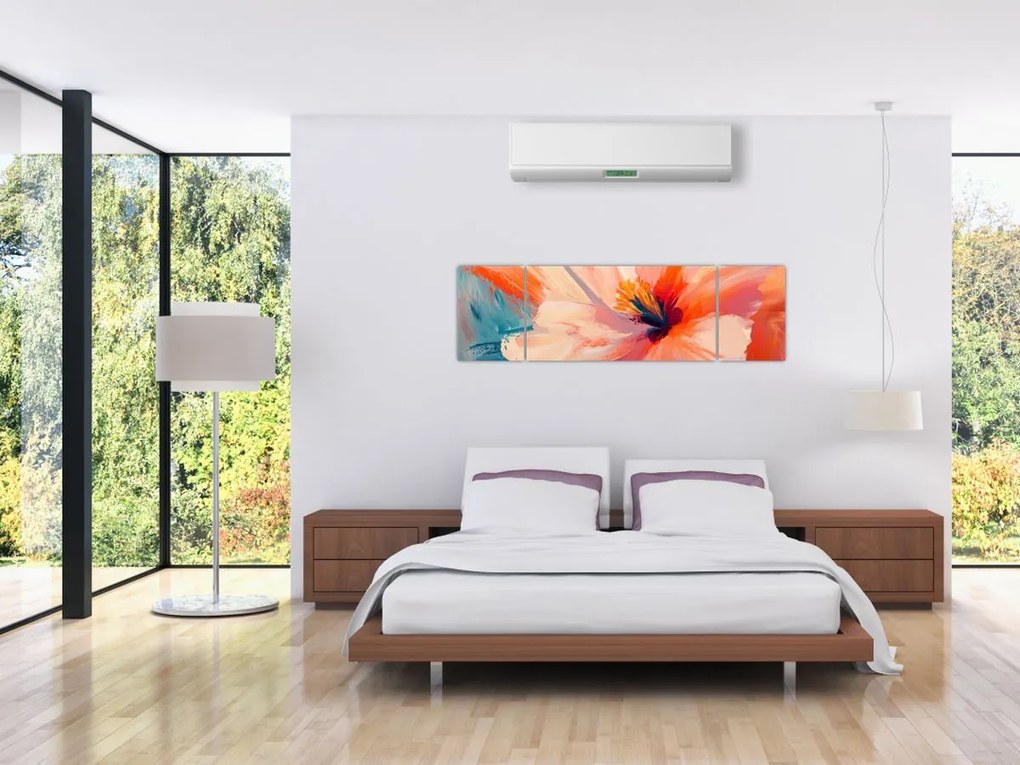 Obraz - Malowany kwiat (170x50 cm)