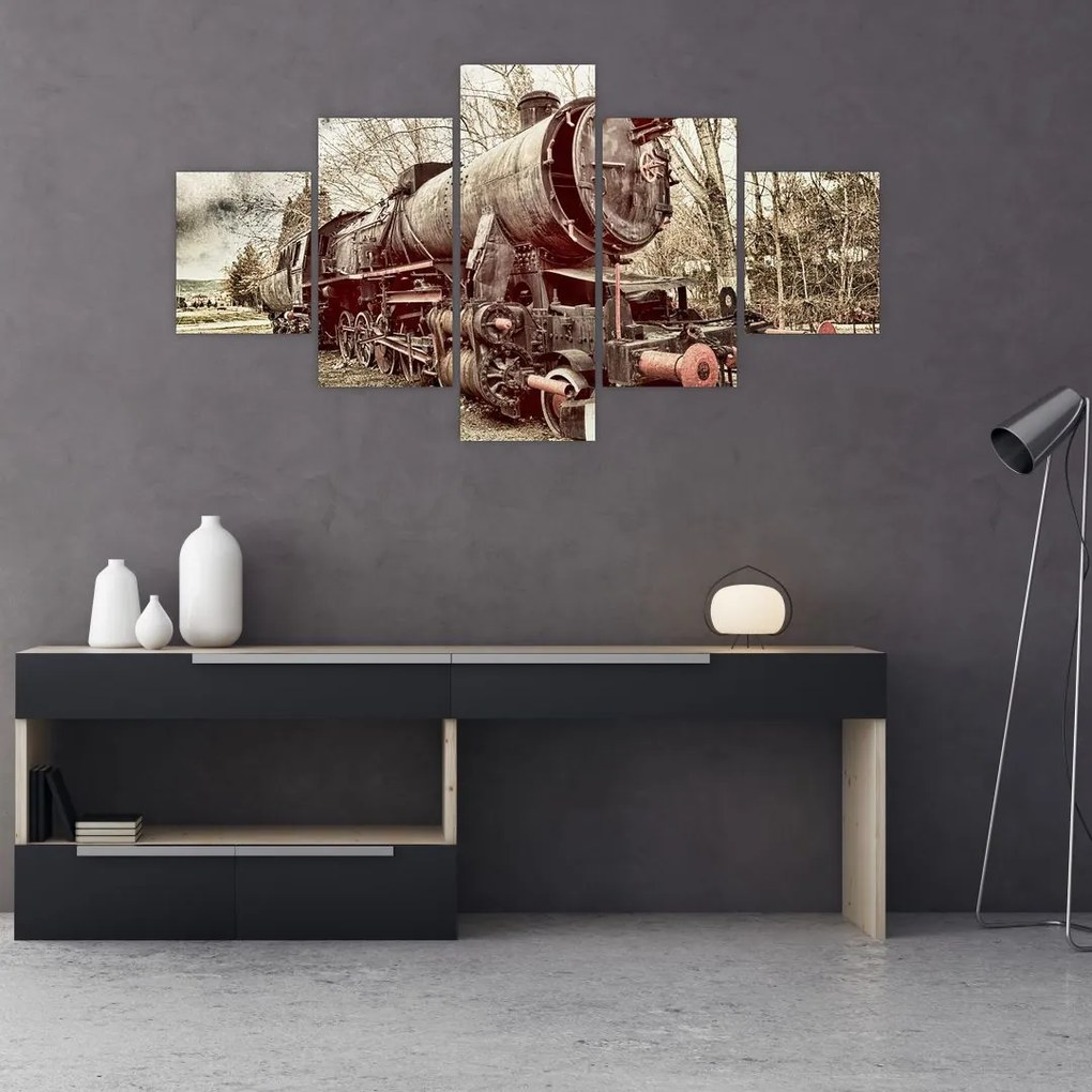 Historyczny wizerunek lokomotywy (125x70 cm)