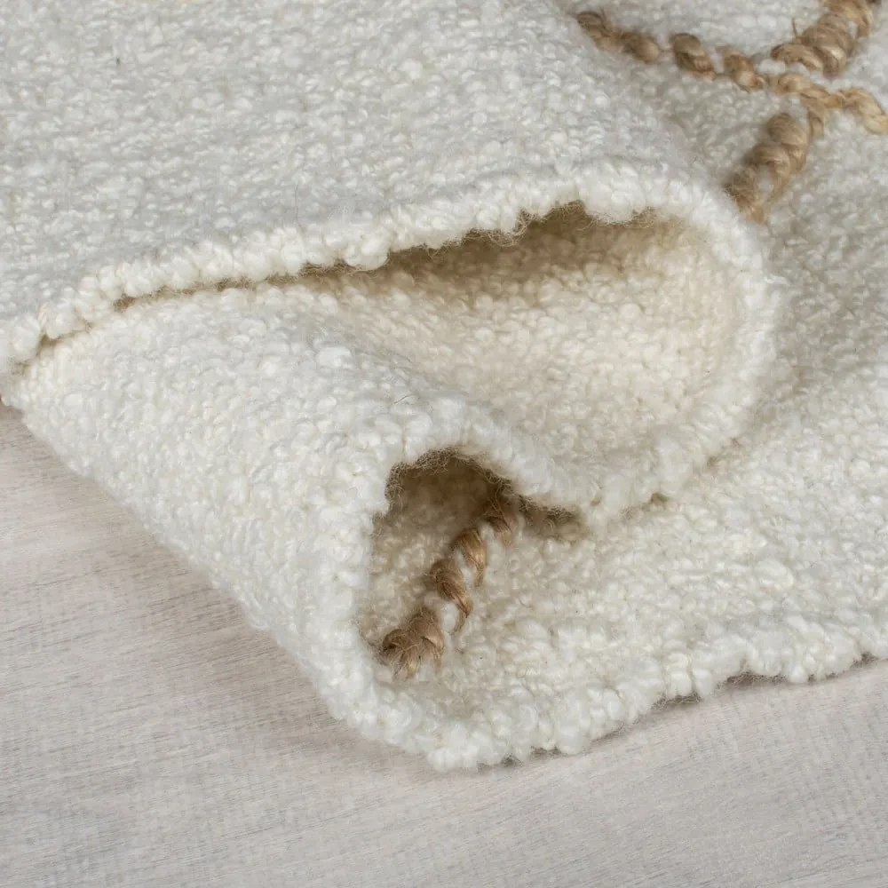 Kremowy dywan z mieszanki wełny tkany ręcznie 120x170 cm Astera Linear – Flair Rugs