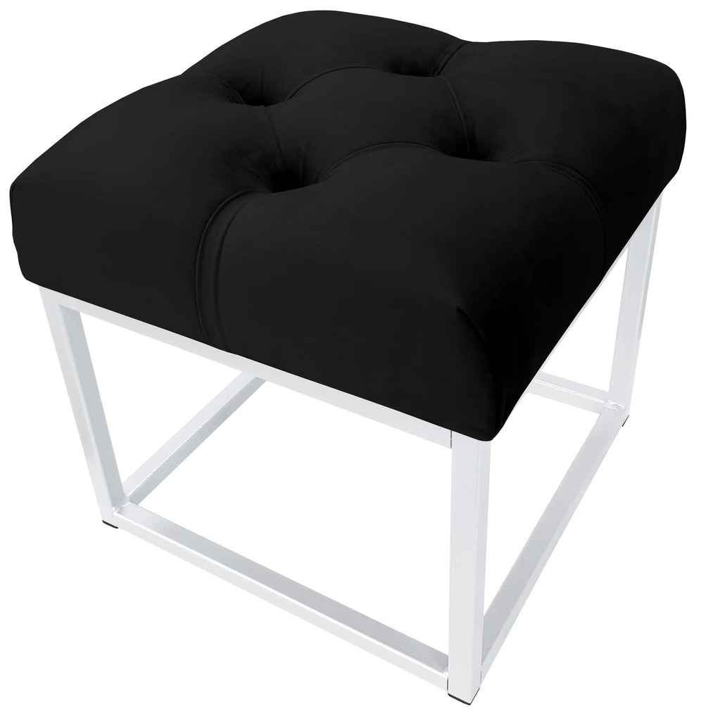 Pufa CHESTERFIELD LOFT ławka postawa biała MG19