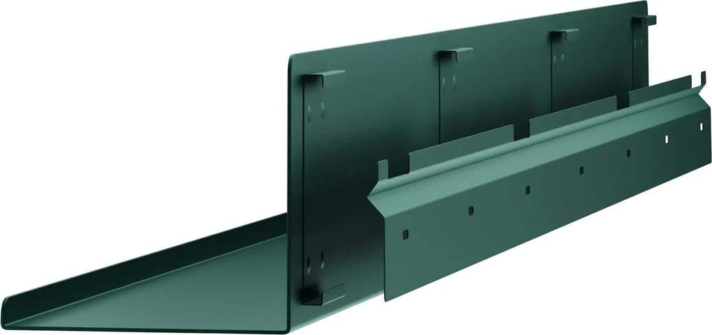 Metalowa półka ścienna Modern Joanne 120 cm, kolor butelkowa zieleń