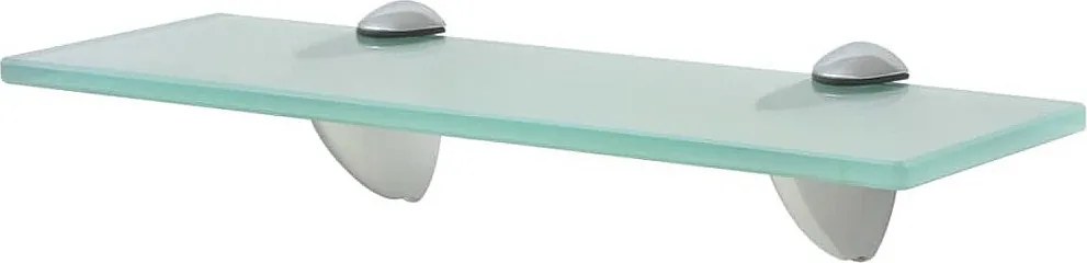 Półka Łazienkowa ze Szklaną Półką 30 x 10 cm 8 mm Transparentna Nowoczesna z Wspornikami ze Stopu Cynku